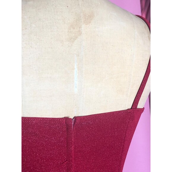 1990s-Y2K XOXO Dresses Red GLITTER, METALLIC, Sparkle, Cocktail Party Dress. S-M - Picture 9 of 10